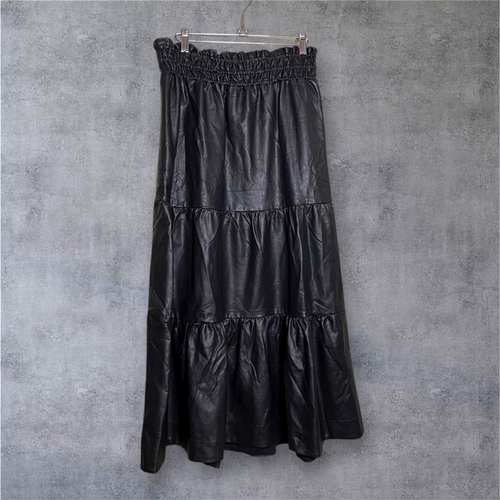 Anthropologie The Somerset Maxi Skirt: Faux Leather Edition (L)